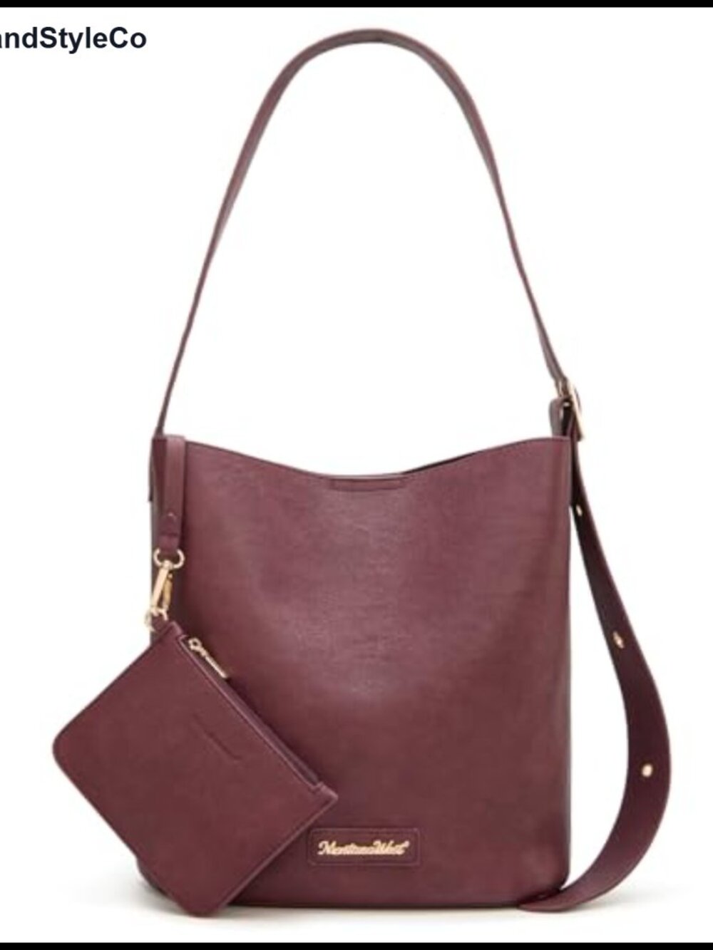 Medium Hobo Bag for Women with Coin Purse, Soft PU Leather Bucket Shoulder
